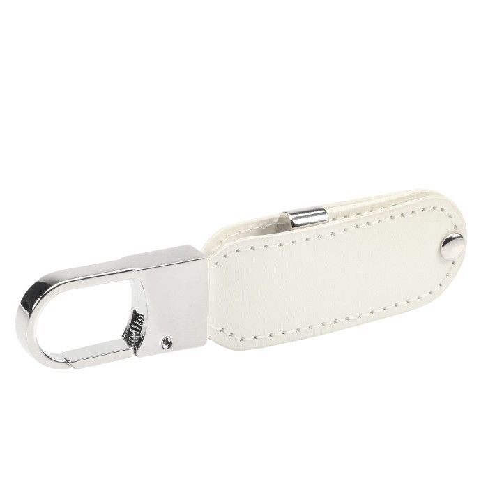 Porte-clés en cuir personnalisé avec clé USB couleur marron