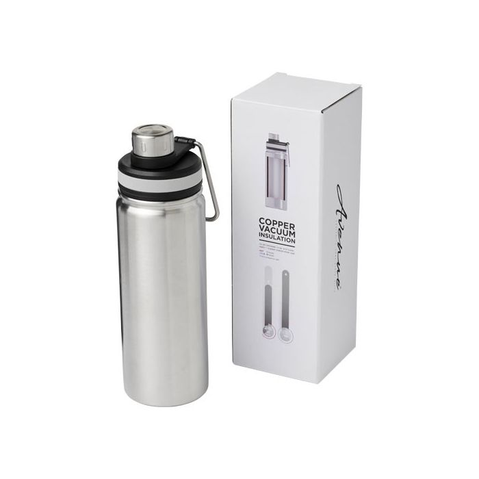 Bouteille sportive en acier inoxydable avec zone d'impression