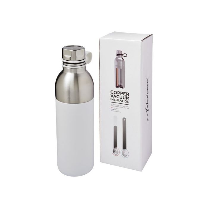 Bouteille élégante en acier personnalisée avec zone d'impression