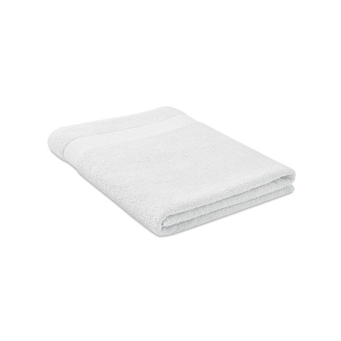 Grande serviette personnalisable en coton vue avec zone d'impression