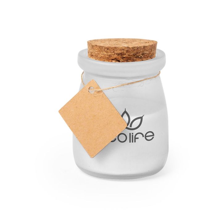 Bougie personnalisable dans pot en verre avec zone d'impression