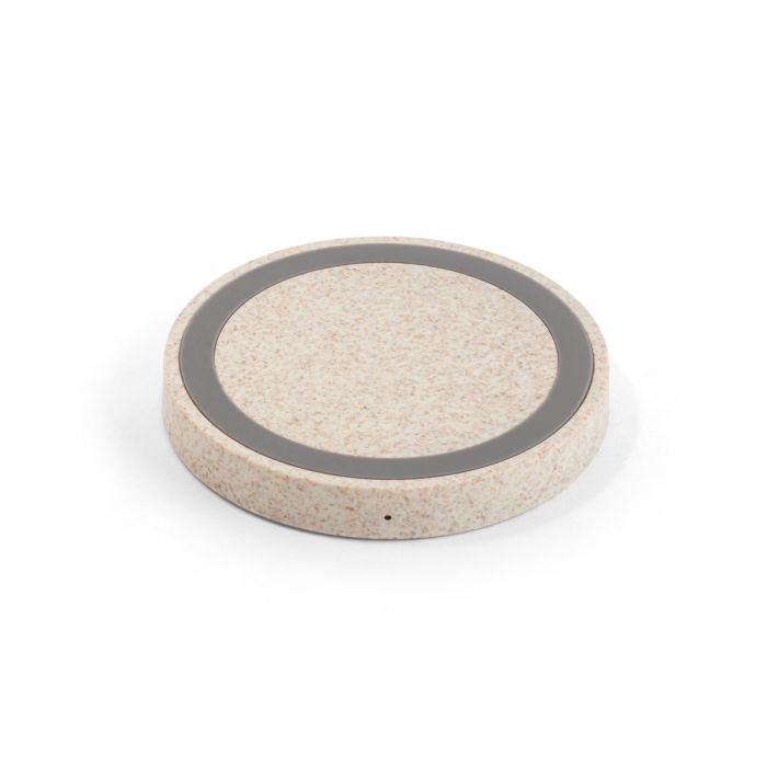 Chargeur sans fil en fibre de paille de blé couleur ivoire