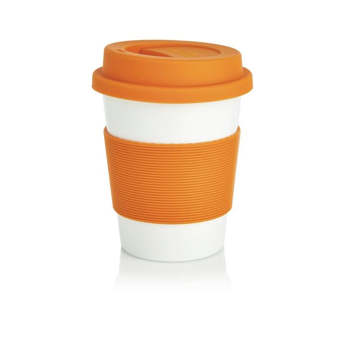 Mug à emporter coloré et écologique avec zone d'impression