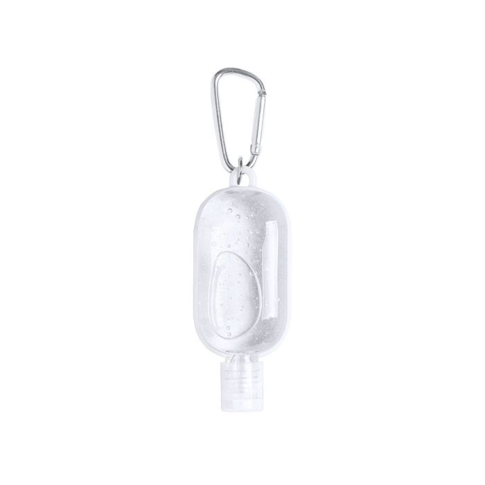 Gel hydroalcoolique avec mousqueton avec zone d'impression