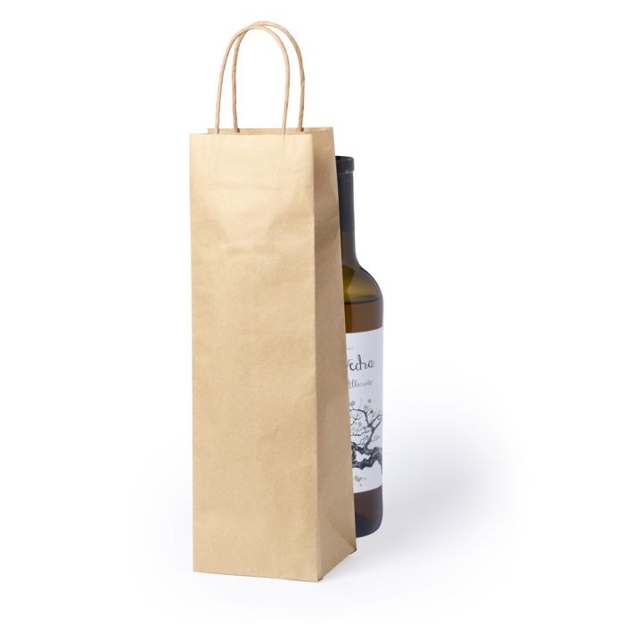 Sac en papier pour les bouteilles de vin couleur marron