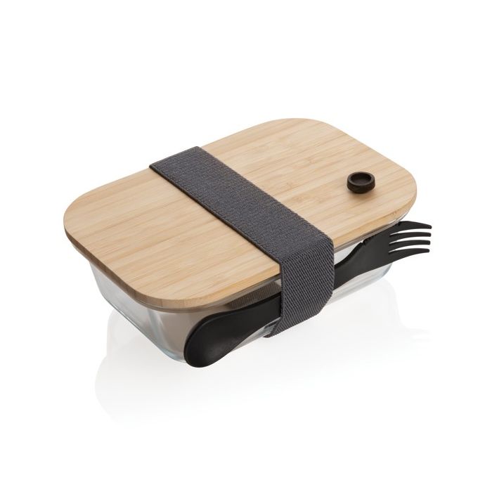 Boîte à repas pour clients en verre couleur transparent