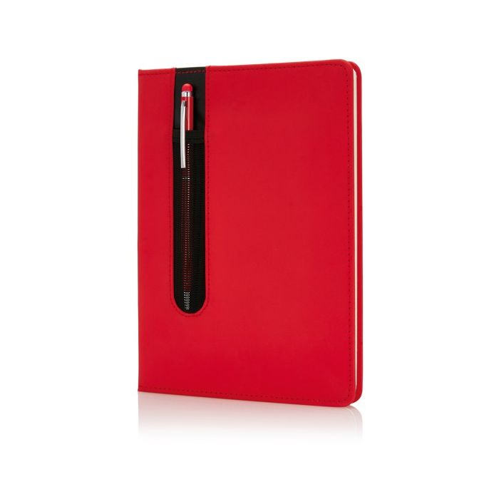 Carnet et stylo avec pointeur tactile avec zone d'impression