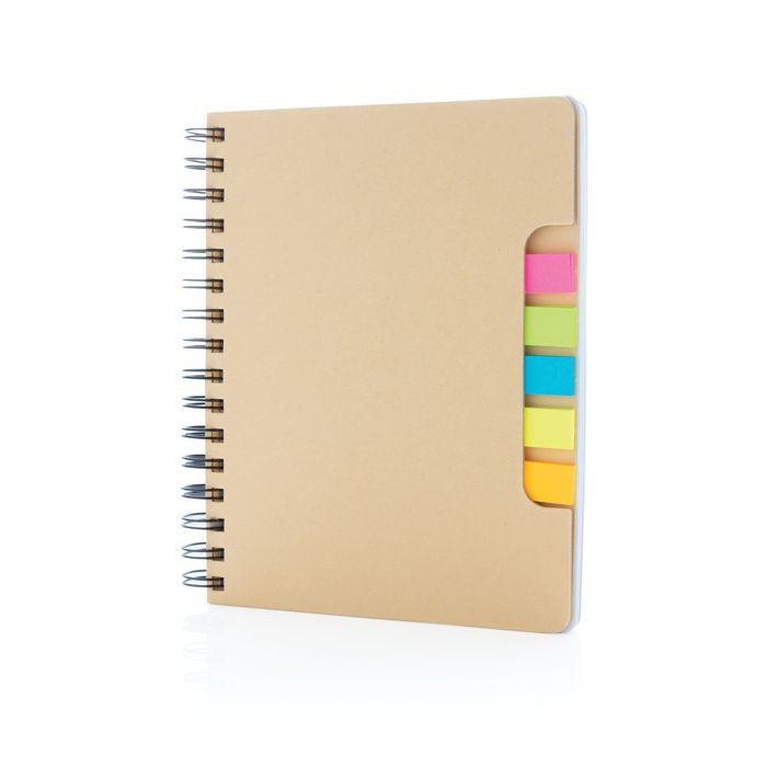 Carnet avec notes adhésives variées avec zone d'impression