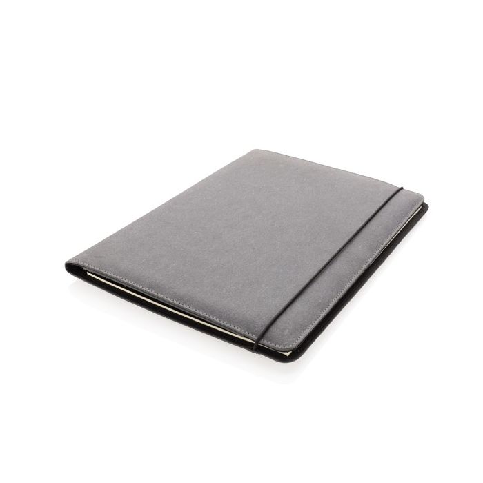 Conférencier publicitaire en cuir recyclé couleur gris