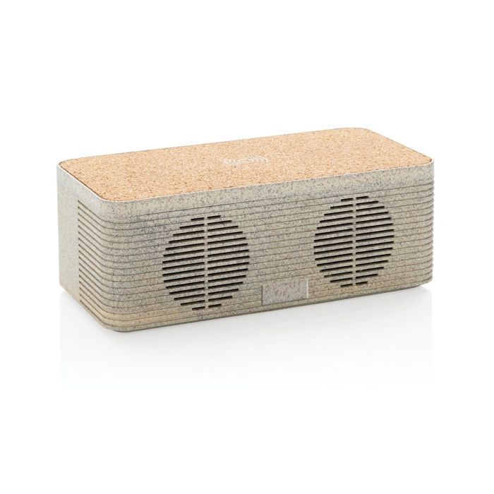 Enceinte écologique avec charge sans fil couleur beige