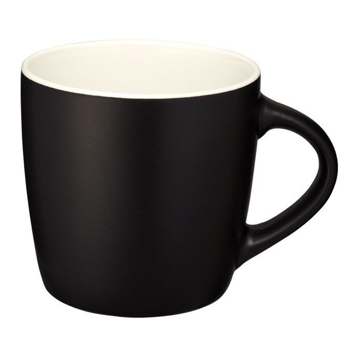 Tasse avec une finition extérieure noire mate