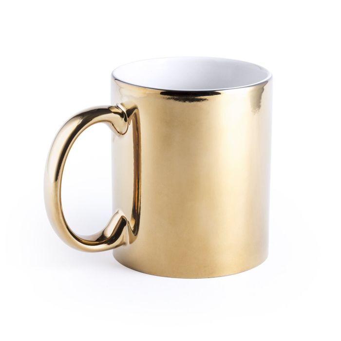 Mug personnalisé argenté ou doré avec zone d'impression