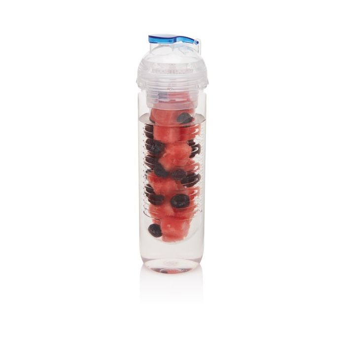 Bouteille avec compartiment à infusion avec zone d'impression