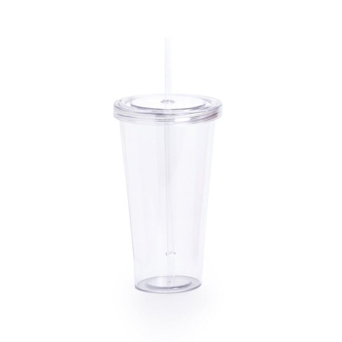Verre avec paille personnalisable