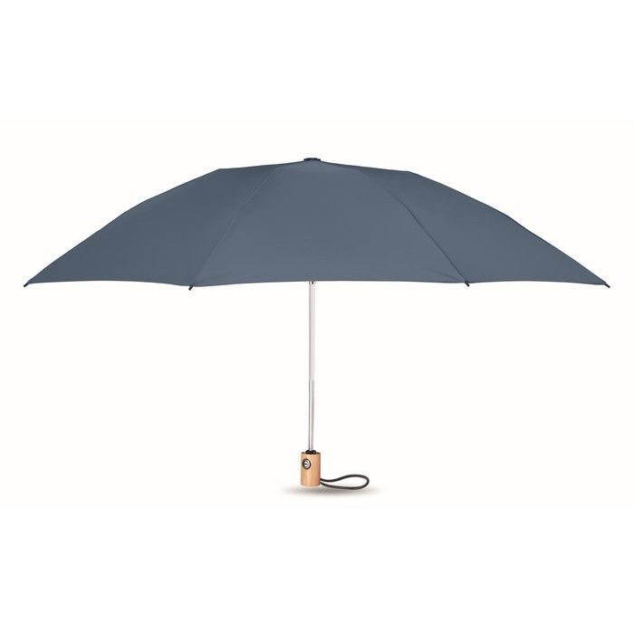 Parapluie pliable et réversible en RPET couleur bleu roi