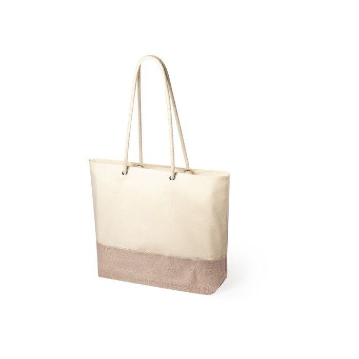 Sac en jute et coton personnalisable vue avec zone d'impression