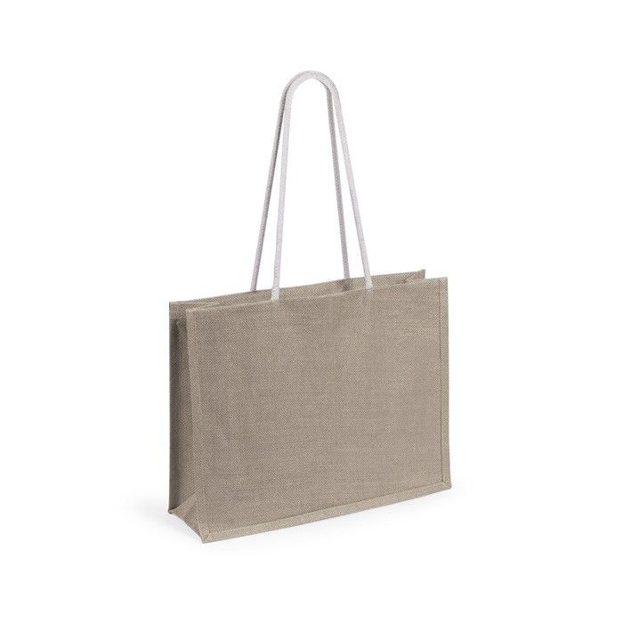 Sac en toile de jute personnalisable vue avec zone d'impression