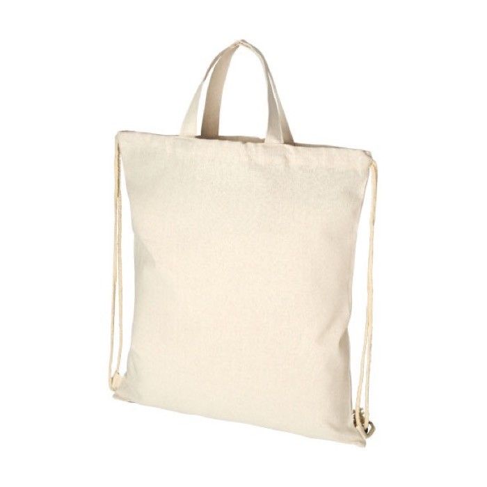 Sac cordon publicitaire avec anse vue avec zone d'impression