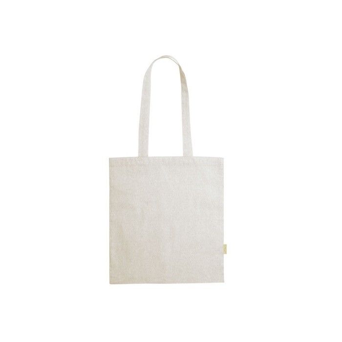 Tote bag avec logo en coton recyclé 120 g/m2 vue avec zone d'impression