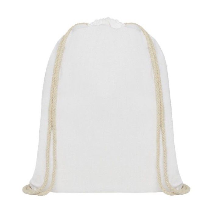 Sac personnalisable avec cordon blanc avec zone d'impression