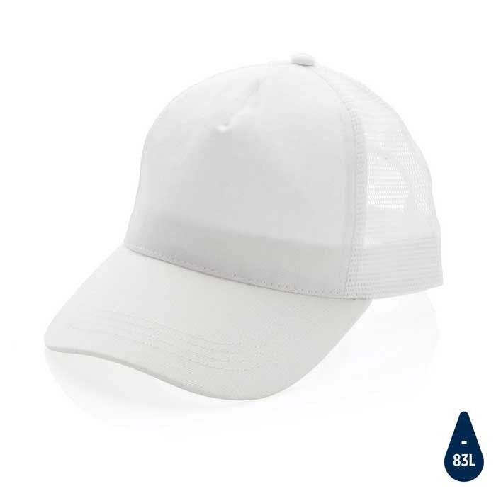 Casquette durable de type camionneur vue avec zone d'impression