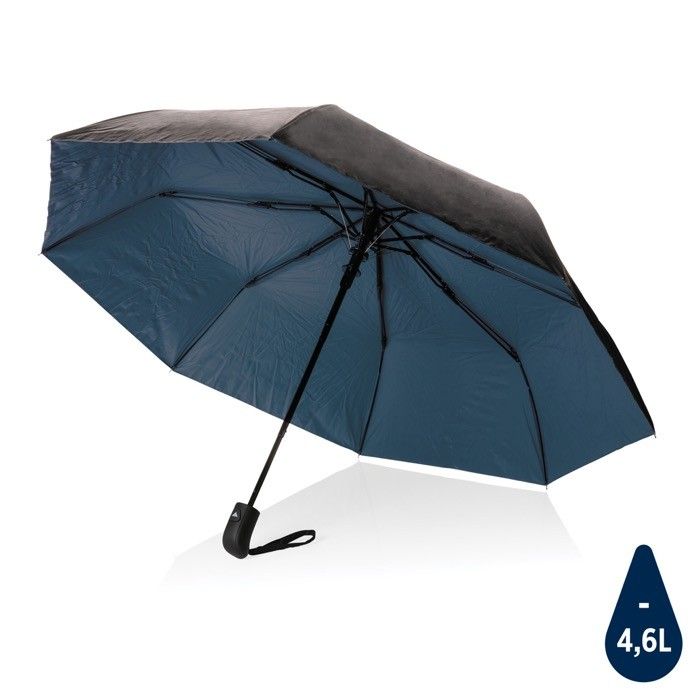 Petit parapluie pliant bicolore avec zone d'impression