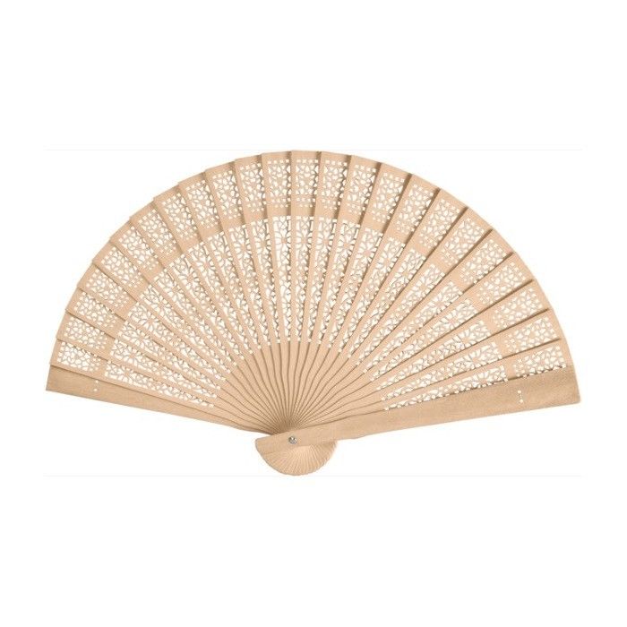 Éventail personnalisé à motifs ornementaux avec zone d'impression