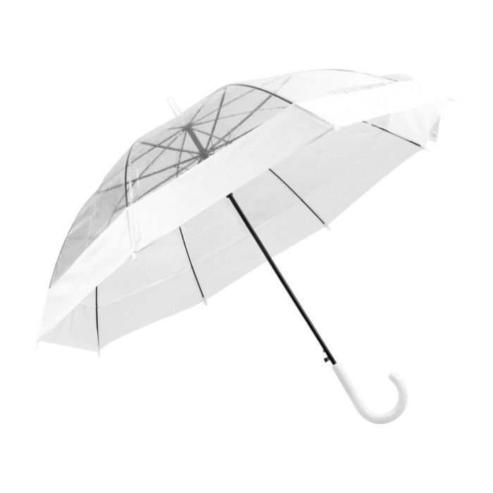 Parapluie transparent avec détail de couleur avec zone d'impression