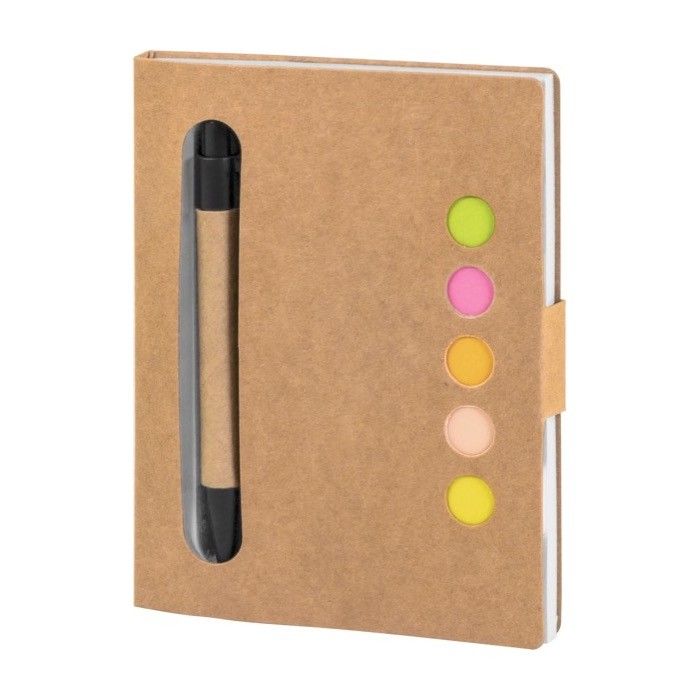 Bloc-notes publicitaire en carton recyclé avec zone d'impression