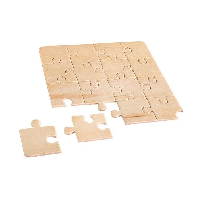 Puzzle personnalisé en bois de 16 pièces couleur bois