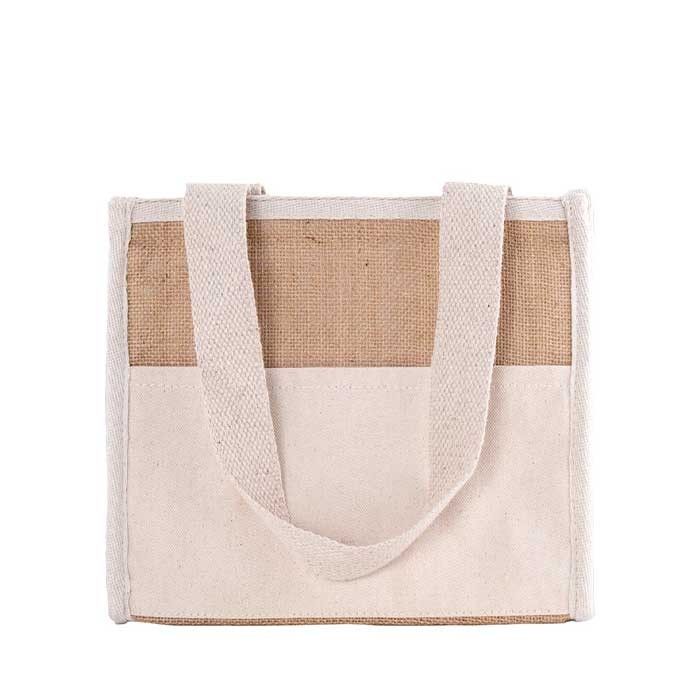 Sac isotherme en jute avec fermeture velcro