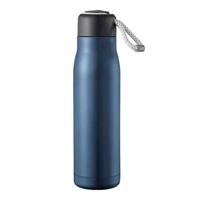 Bouteille avec fonction thermos et poignée avec zone d'impression