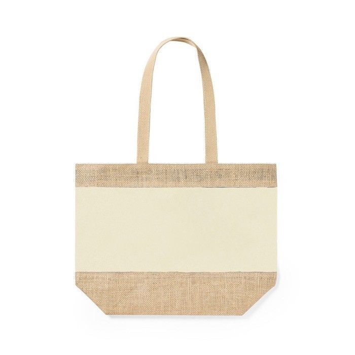 Sac personnalisé en jute et coton laminé