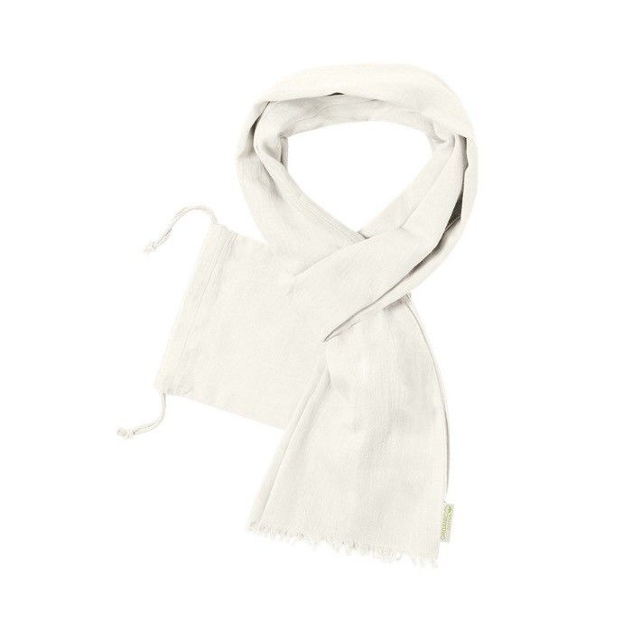 Foulard personnalisé en coton bio couleur gris