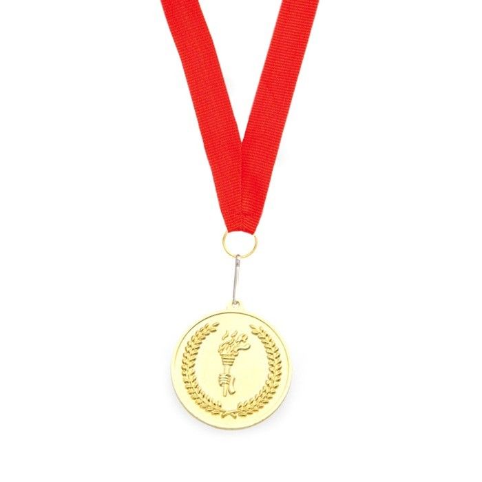 Médaille métallique de type olympique avec zone d'impression