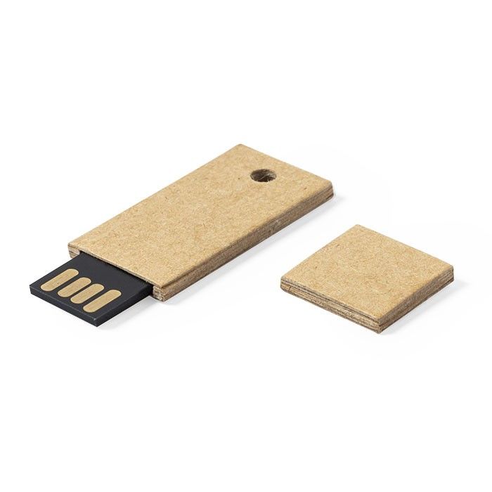 Clé USB en carton recyclé avec zone d'impression
