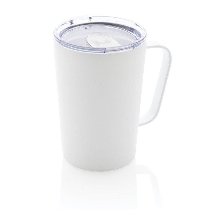Tasse thermique en acier recyclé avec poignée avec zone d'impression