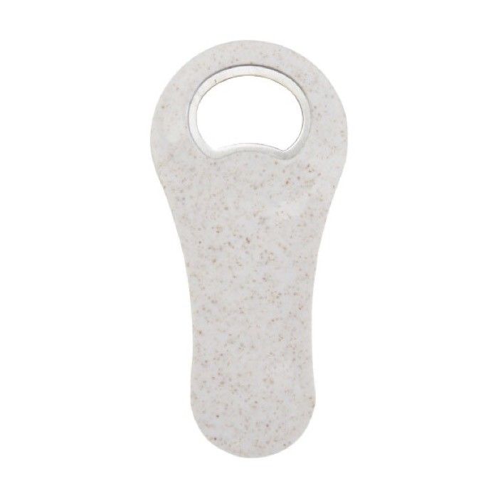 Ouvre-bouteille en paille de blé avec zone d'impression