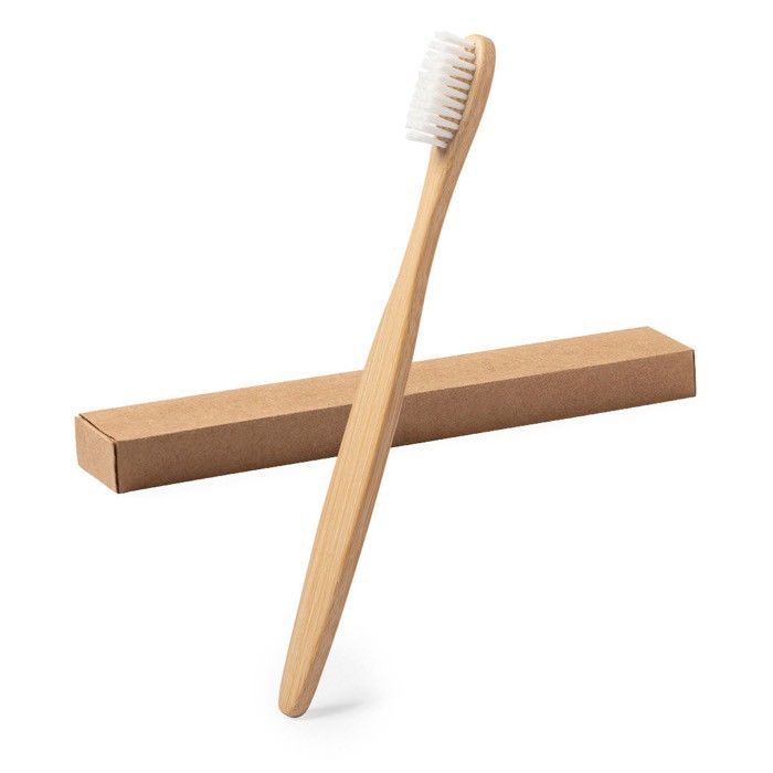 Brosse à dents en bambou couleur naturel sixième vue détaillée