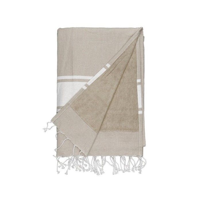 Serviette paréo avec finition tissu-éponge