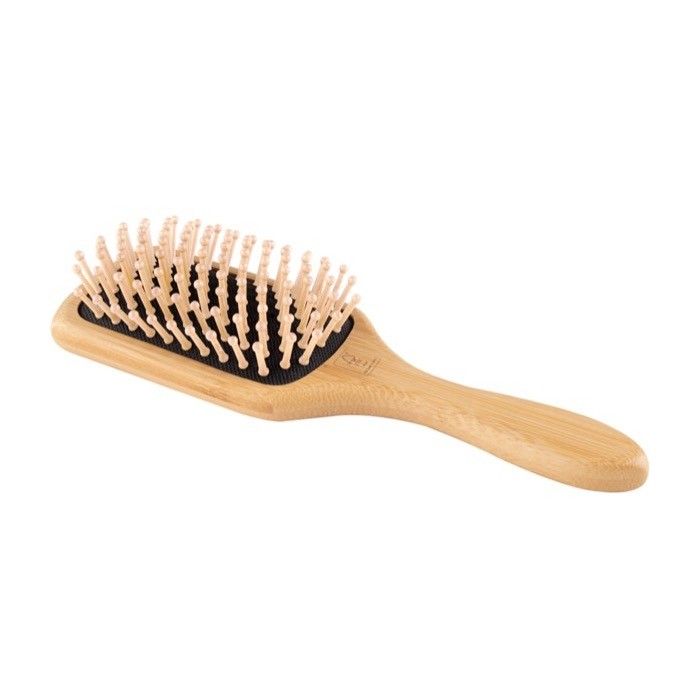 Brosse à cheveux personnalisée avec logo couleur naturel première vue