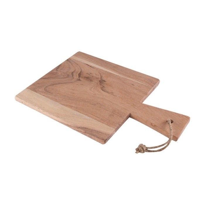 Planche de cuisine carrée en acacia avec zone d'impression