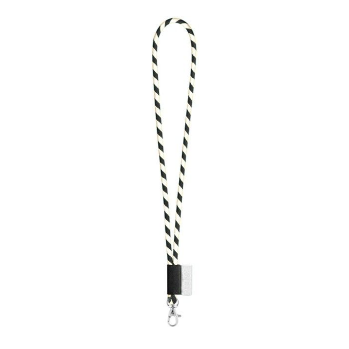 Lanyard tube rayé avec livraison 5-7 jours avec zone d'impression