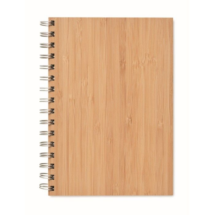 Carnet à anneaux et couverture en bambou