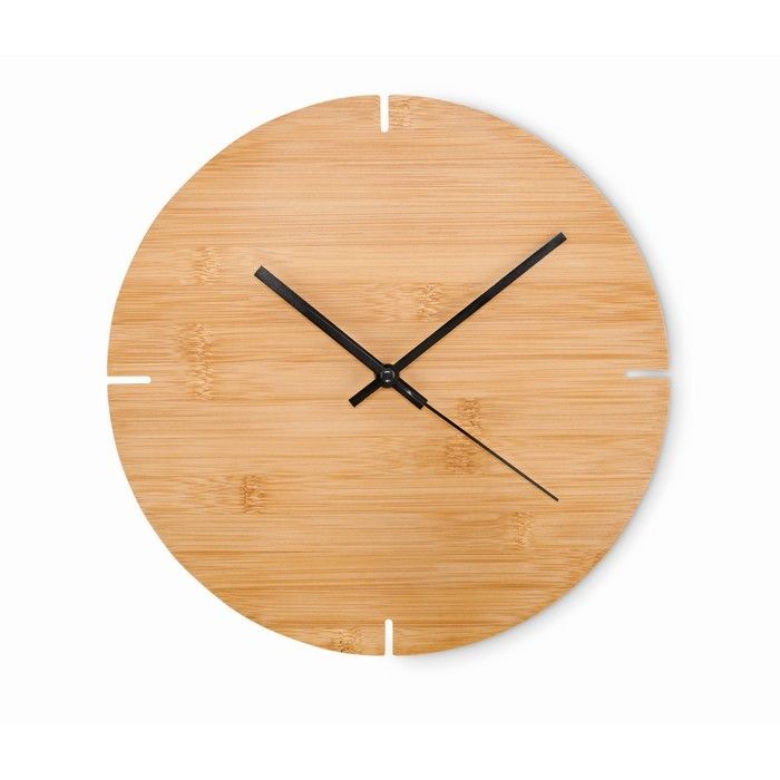 Horloge murale en bambou 