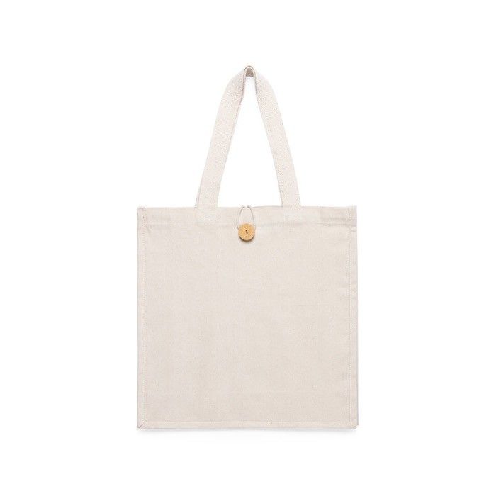 Sac en coton avec fermeture à bouton 310 g/m2 avec zone d'impression