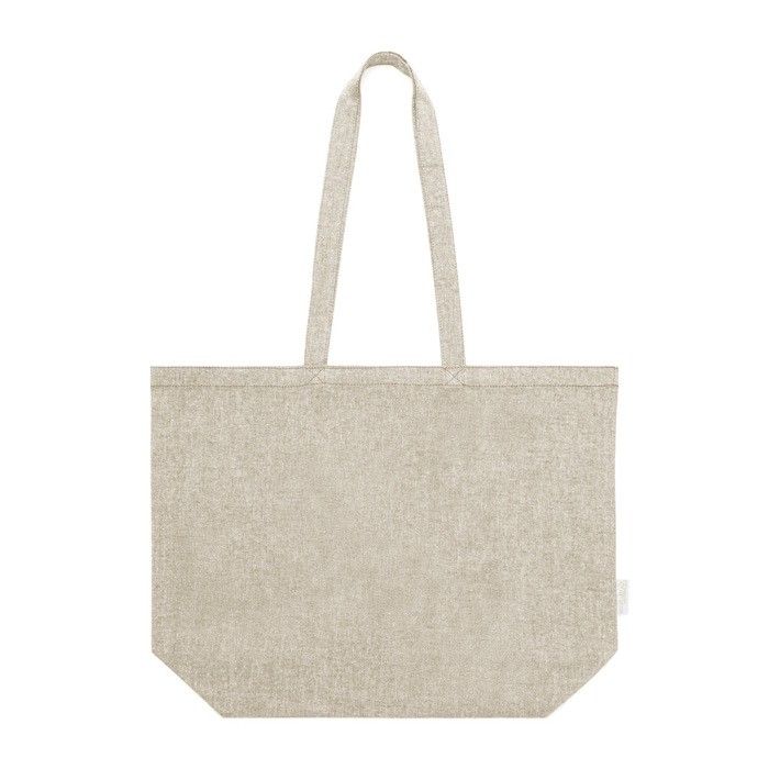 Sac en coton recyclé et longues anses 140 g/m2