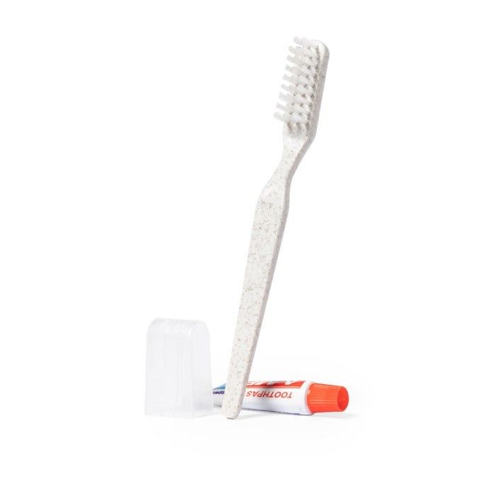 Brosse à dents écologique avec dentifrice avec zone d'impression