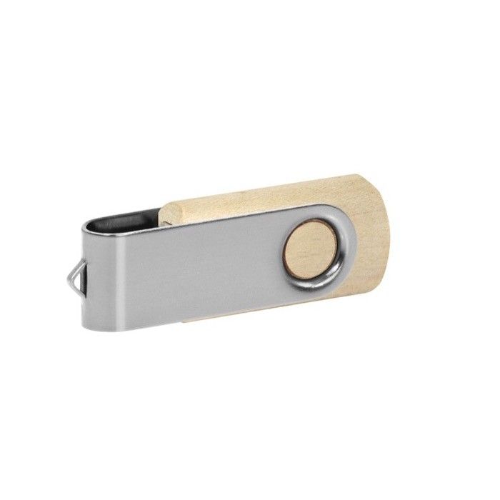 Clé usb en bois avec le logo