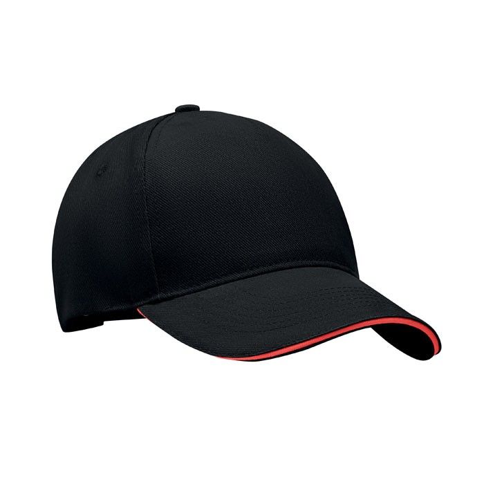 Casquette de baseball en sergé de coton épais bicolore 260 g/m2